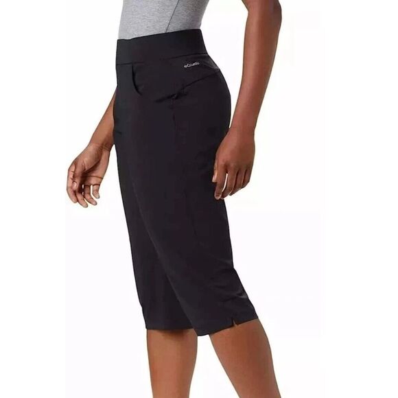 COLUMBIA Omni-Shade Omni-Shield Pull-On Capri Pants Small Blk Bermuda Shorts NWT - Picture 14 of 15